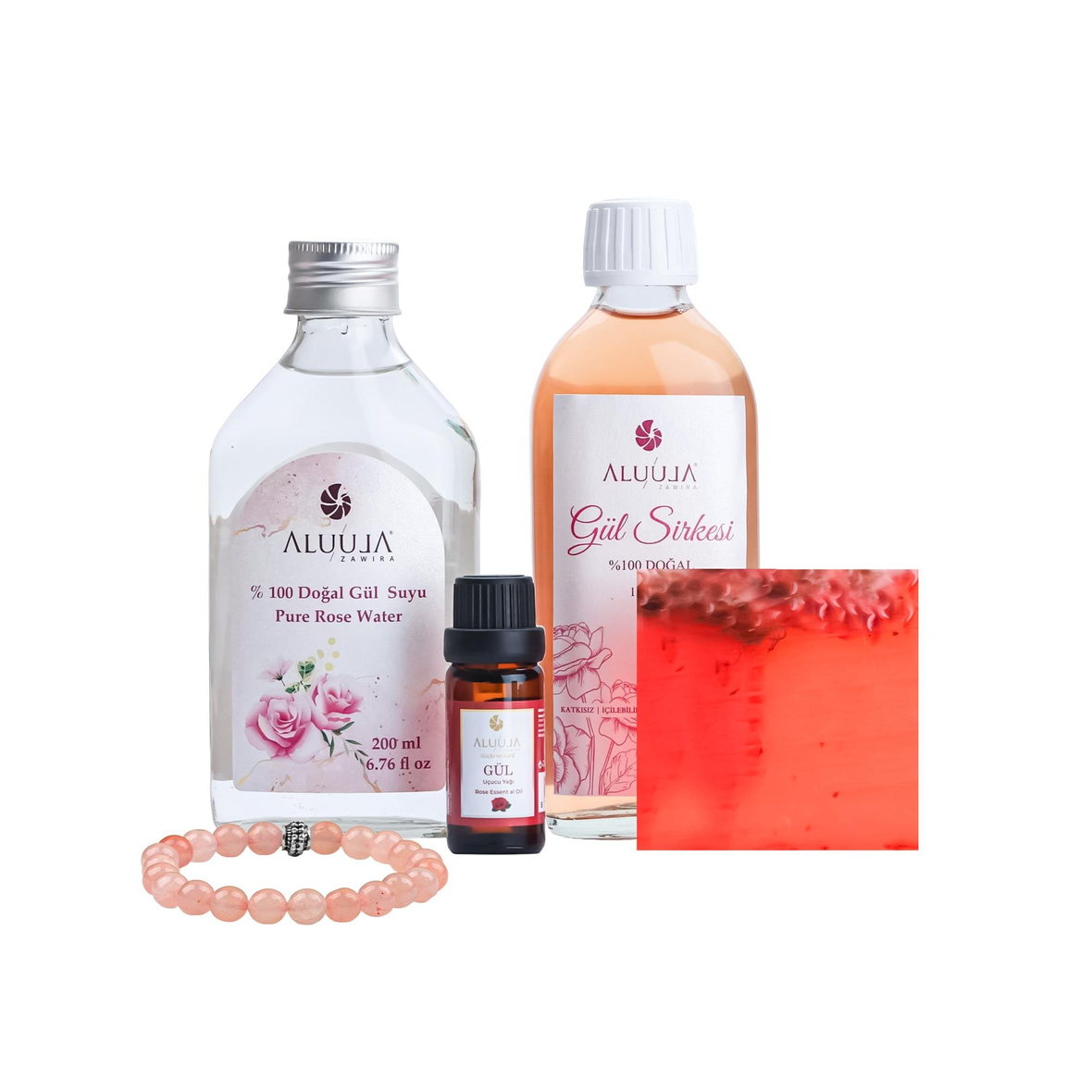 Saf Gül Dokunuşu: Doğal Bakım Seti ve Pembe Kuvars Şıklığı
