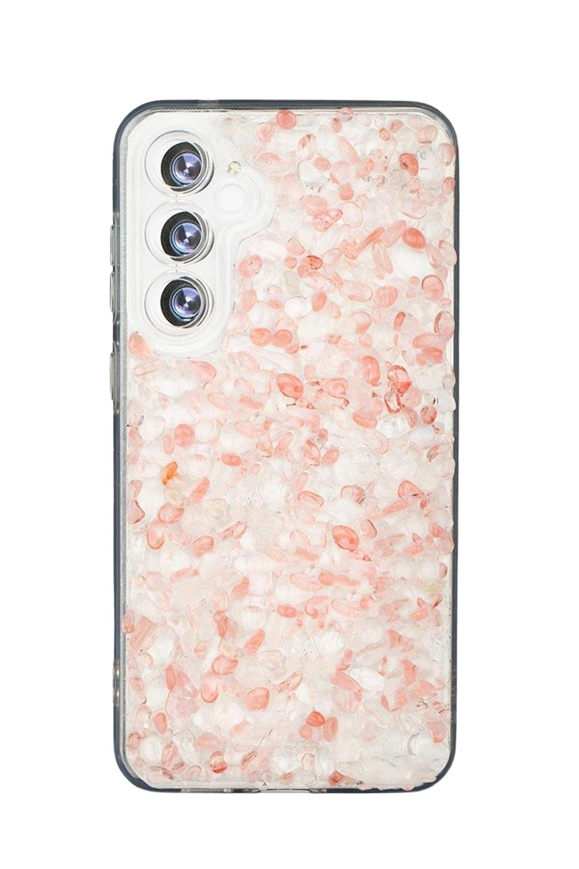 Samsung Galaxy S23 FE Gül Kuvars Kristal Kuvars Telefon Kılıfı