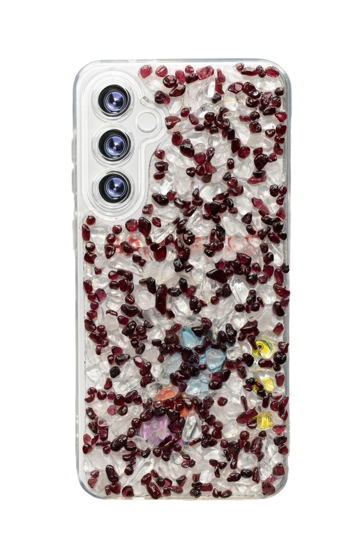 Samsung Galaxy S24 Lal Garnet-Kristal Kuvars Telefon Kılıfı