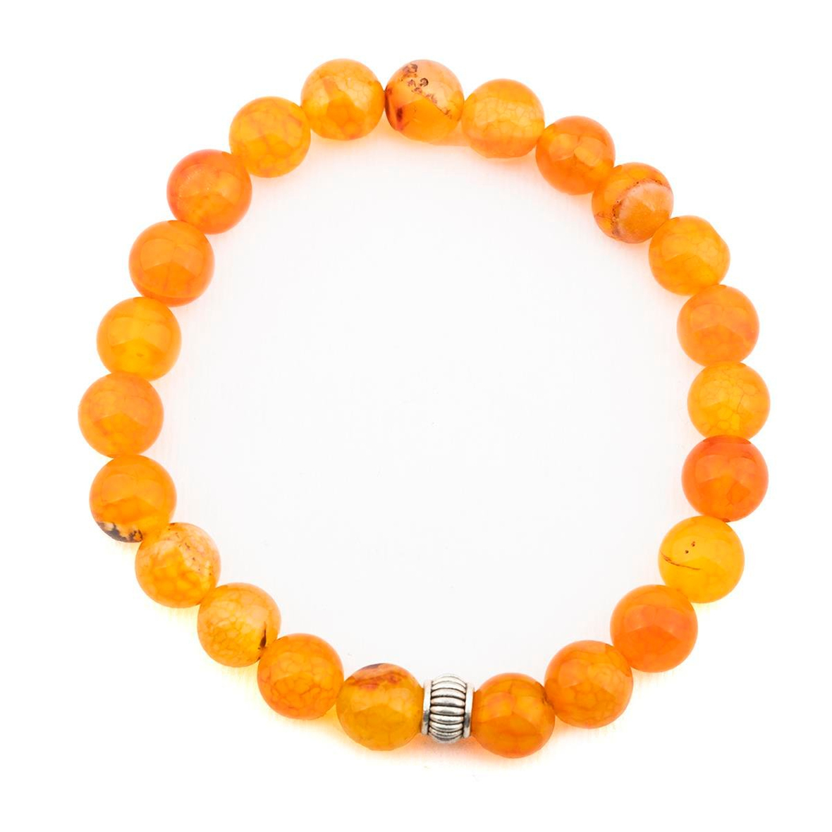 Sarı Akik Doğal Taş Bileklik (8mm Küre Kesim)