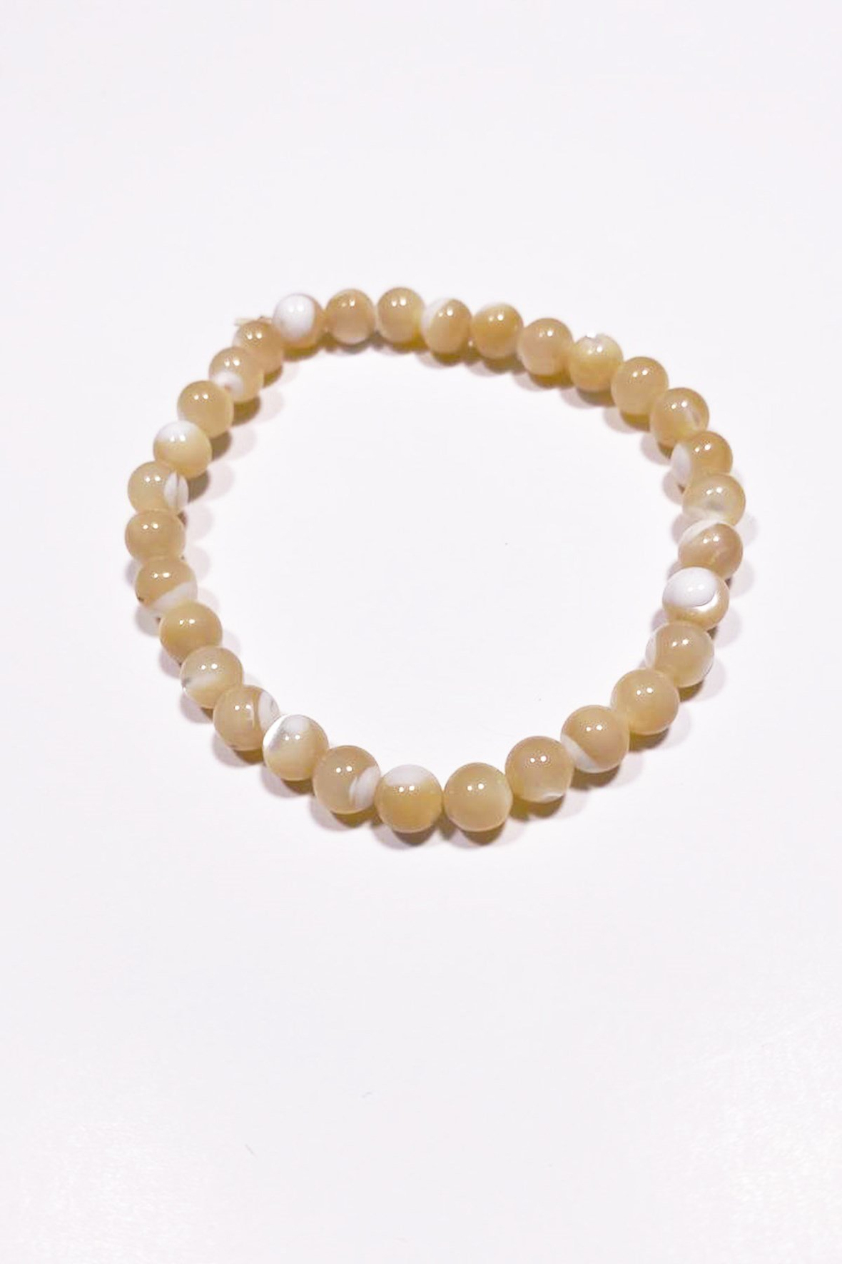 Sedef Taşı Bileklik (6mm Küre Kesim)