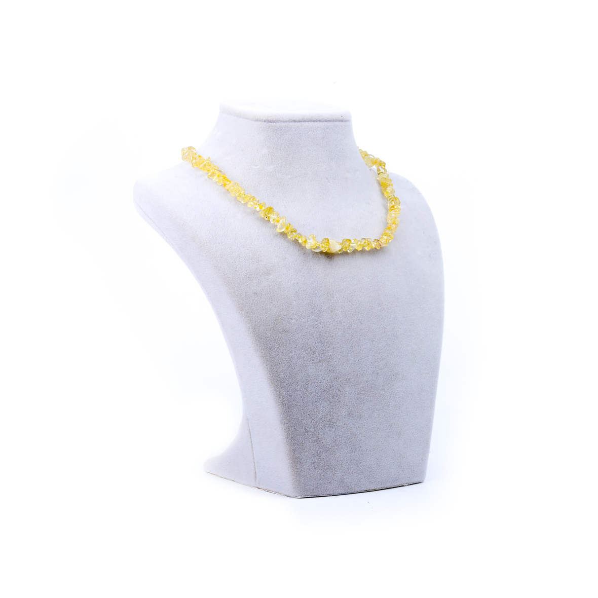 Sitrin Doğal Kırık Taş Kolye