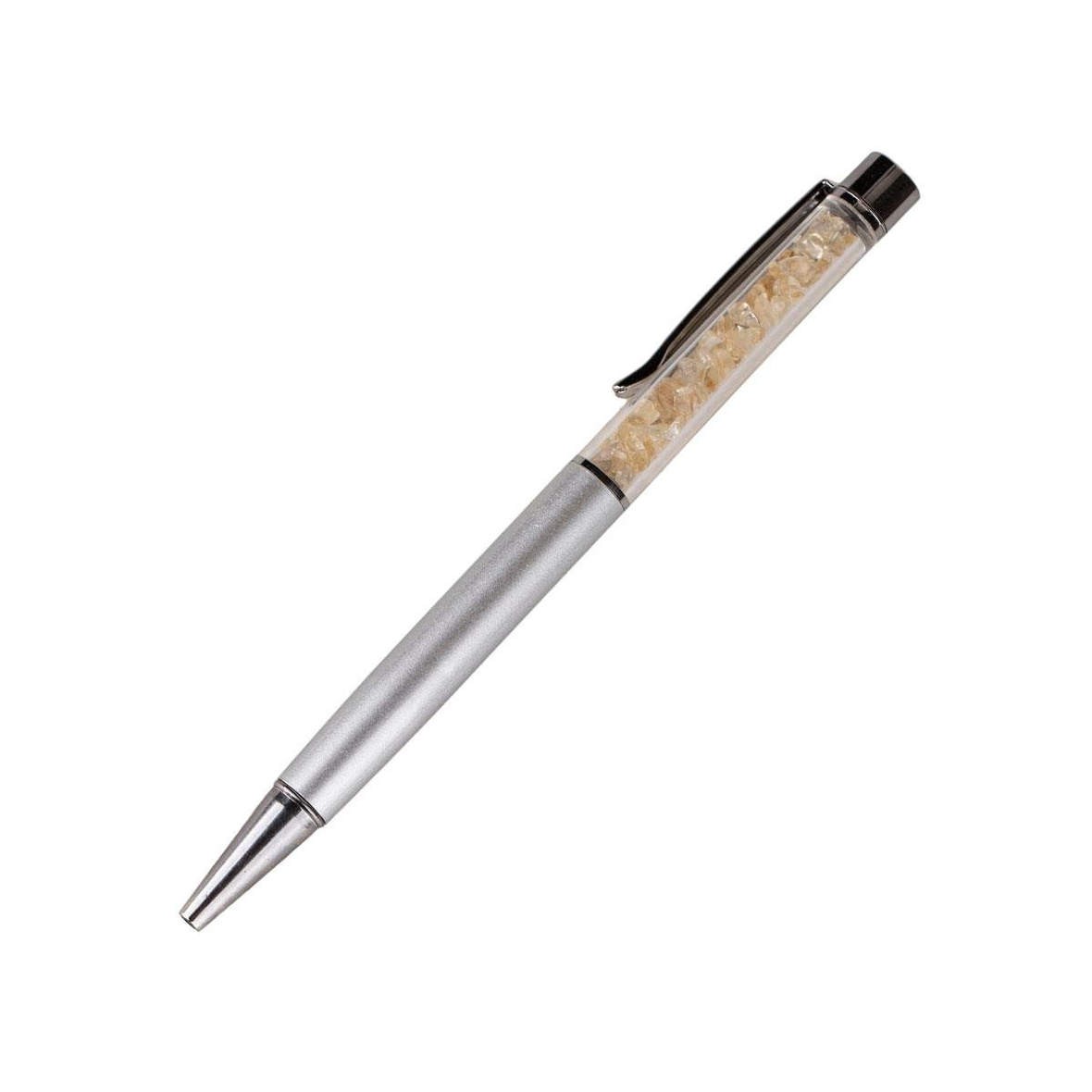 Sitrin Doğal Taşlı Tükenmez Kalem