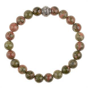 Unakit Doğal Taş Bileklik (8mm Küre Kesim)