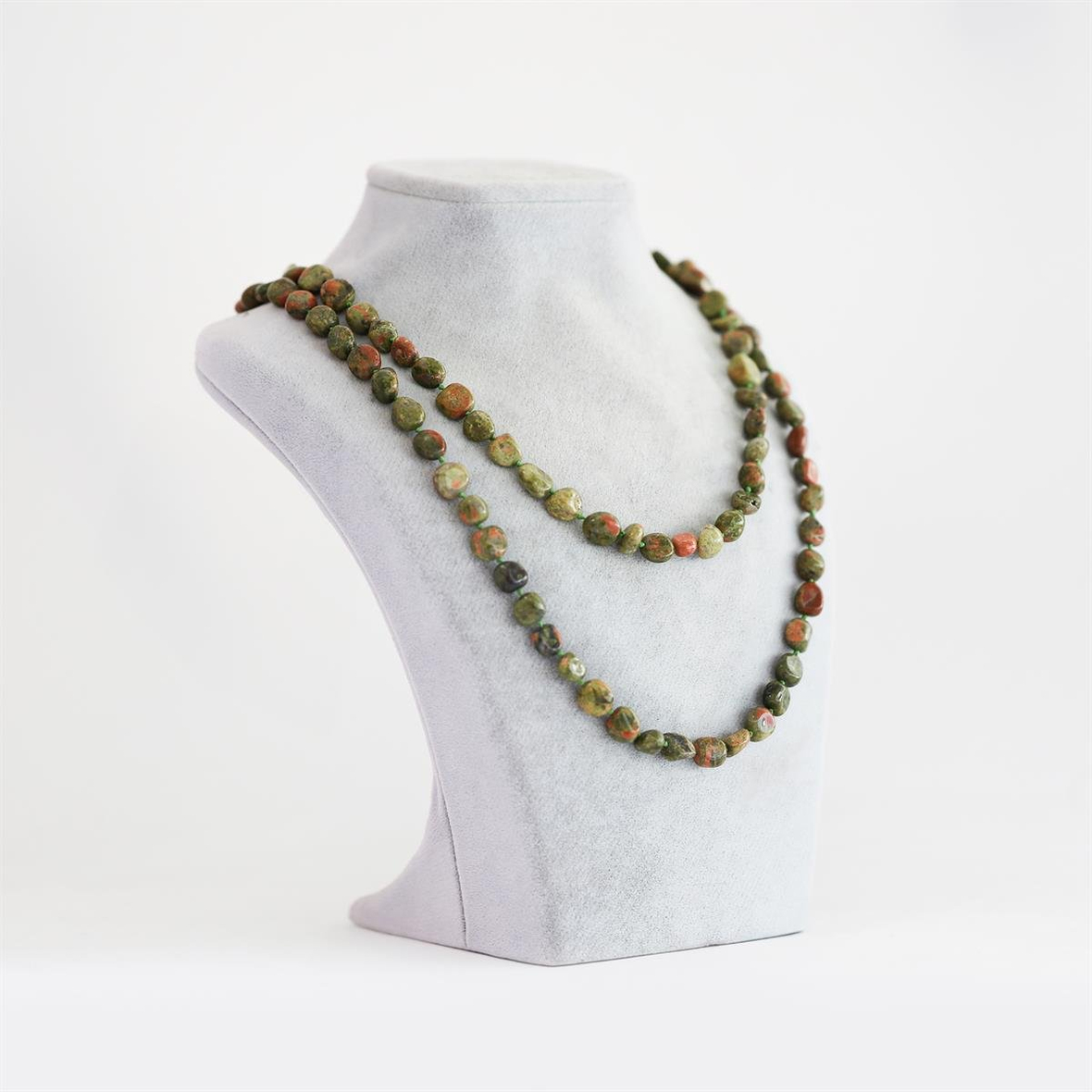 Unakit Doğal Taş Düğümlü Tımbıl Kolye