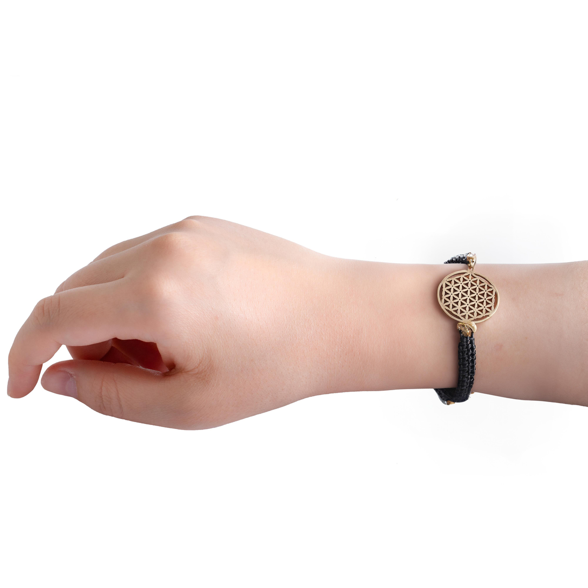 Yaşam Çiçeği  Makrome Bakır Bileklik