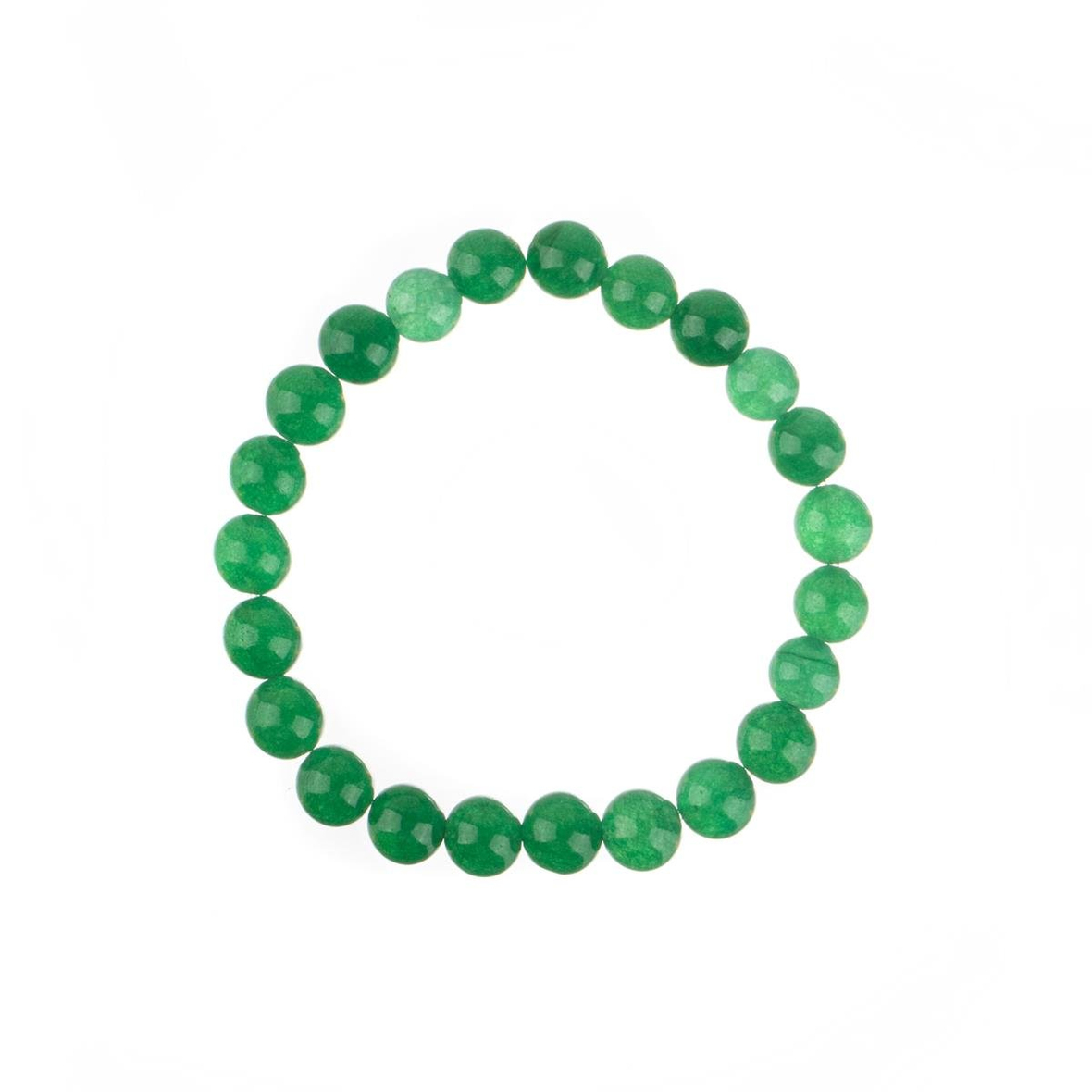 Yeşil Akik Doğal Taş Bileklik (8mm Küre Kesim)