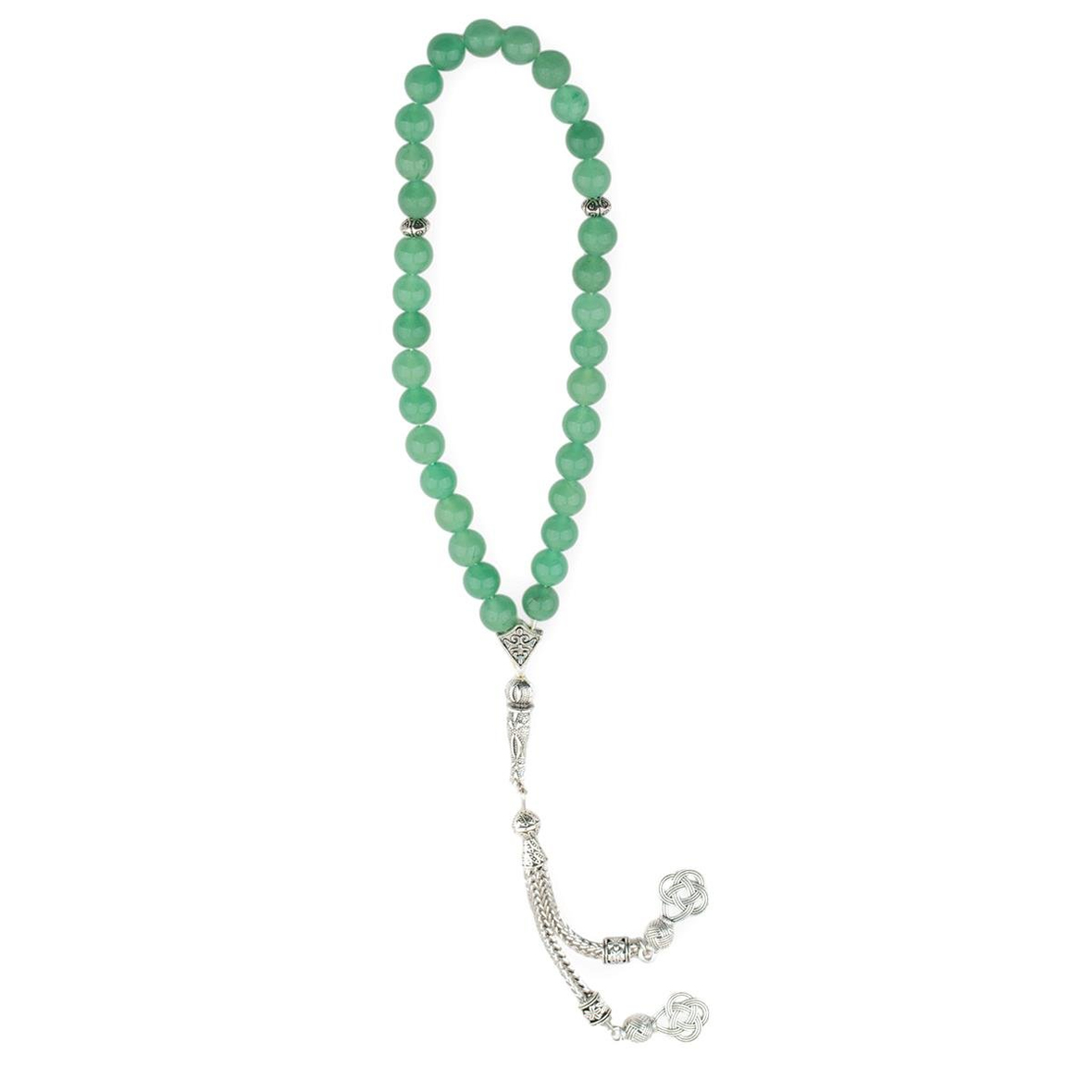 Yeşil Akik Doğaltaş Tesbih 33'Lü