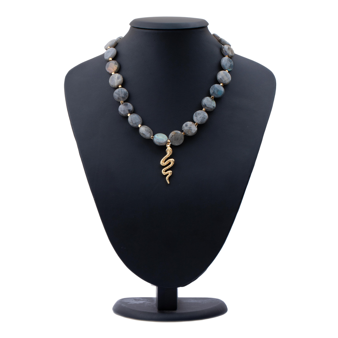 Yılanın Gizemi ve Labradorit Işıltısı Doğal Taş Kolye