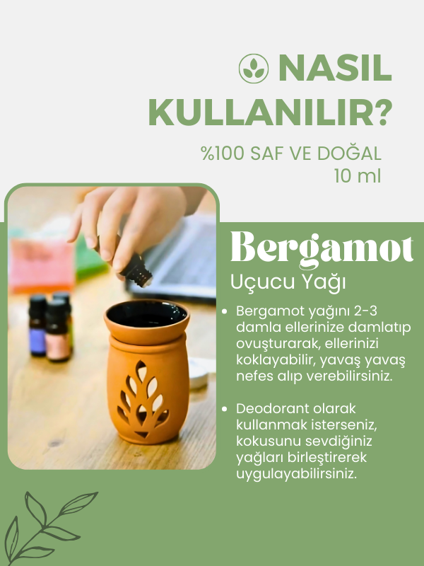 %100 Saf Bergamot Uçucu Yağı 10 Ml
