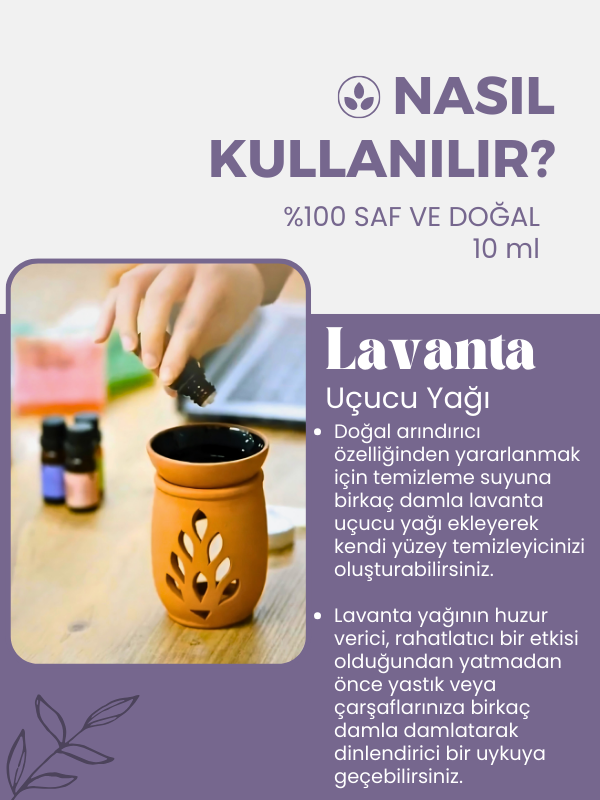 %100 Saf Lavanta Uçucu Yağı 10 Ml