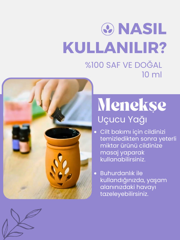 %100 Saf Menekşe Uçucu Yağı 10 Ml