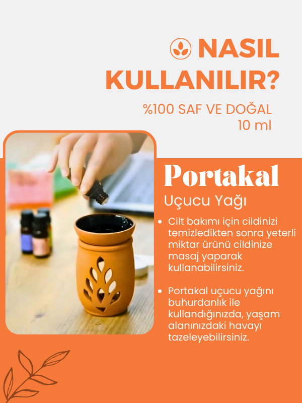 %100 Saf Portakal Uçucu Yağı 10 Ml