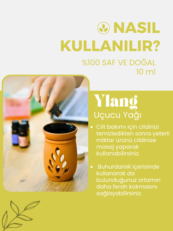 %100 Saf Ylang Ylang Uçucu Yağı 10 Ml