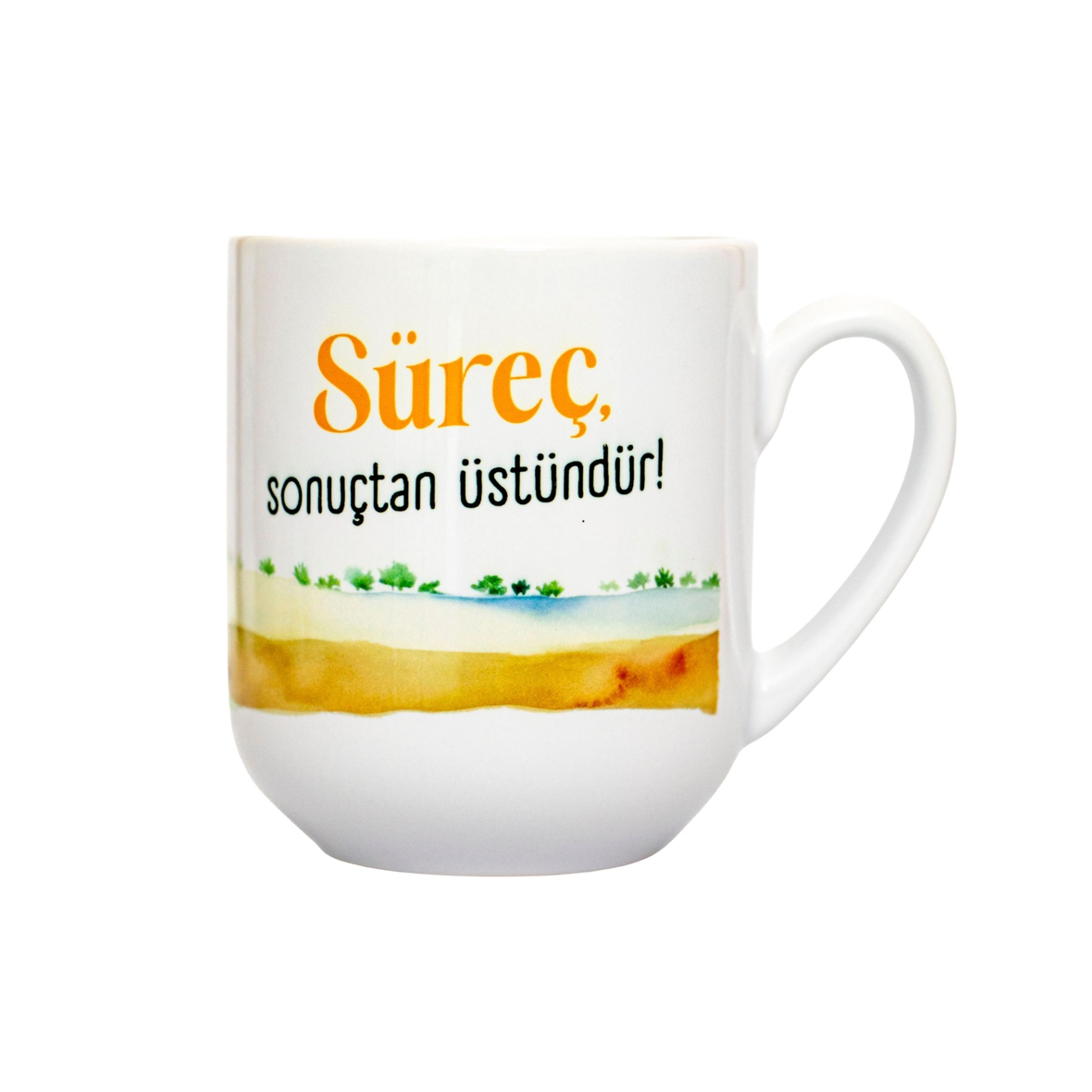 Süreç Sonuçtan Üstündür Yazılı Kupa Bardak