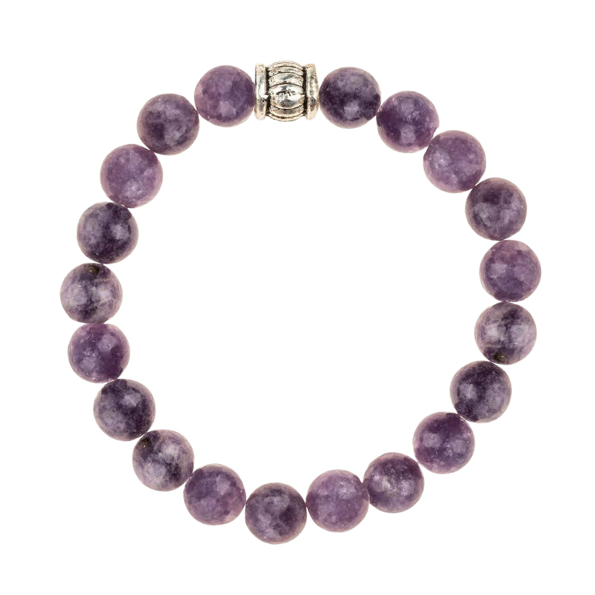 Lepidolit Doğal Taş Bileklik (8mm Küre Kesim)