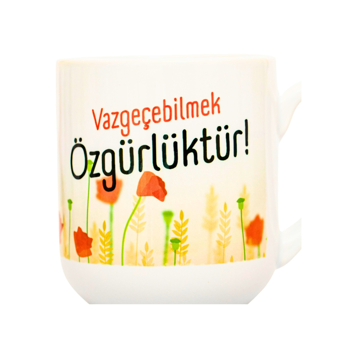Vazgeçebilmek Özgürlüktür Yazılı Kupa Bardak