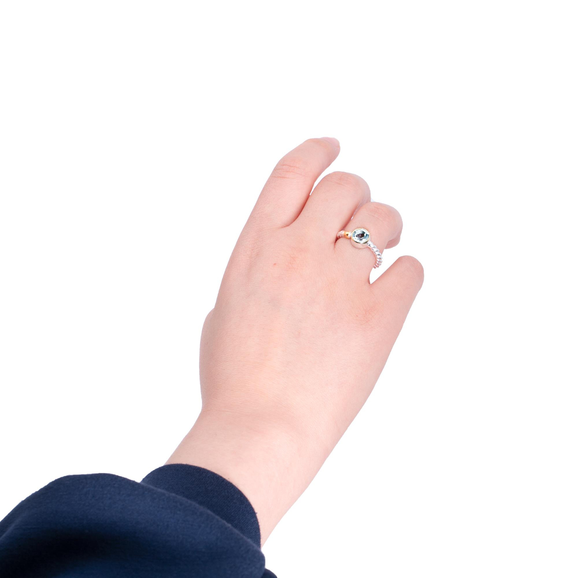 925 Ayar Gümüş Doğal Taş Kyanit Ayarlanılabilir Yüzük 