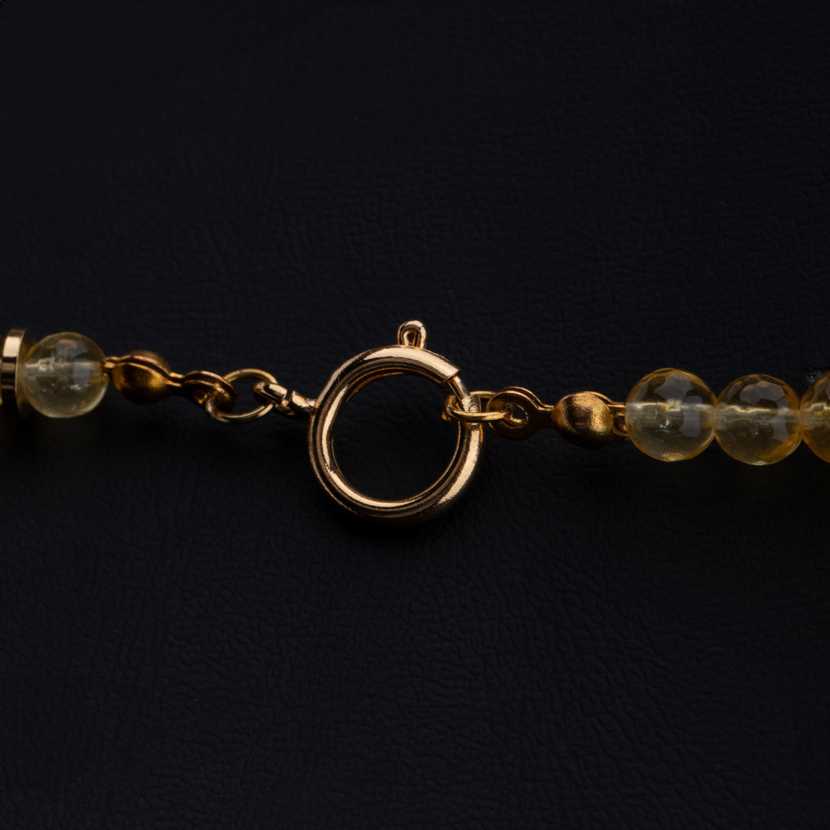 Akik Dengesi ve Sitrin Işıltısı Doğal Taş Kolye