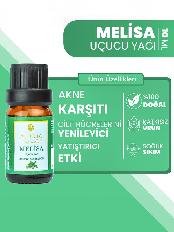 ALUULA Zawira Her Damla Saflık: %100 Saf, Seyreltilmemiş Doğal Aromaterapi Melisa Uçucu Yağı 10 ml