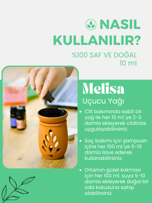 ALUULA Zawira Her Damla Saflık: %100 Saf, Seyreltilmemiş Doğal Aromaterapi Melisa Uçucu Yağı 10 ml