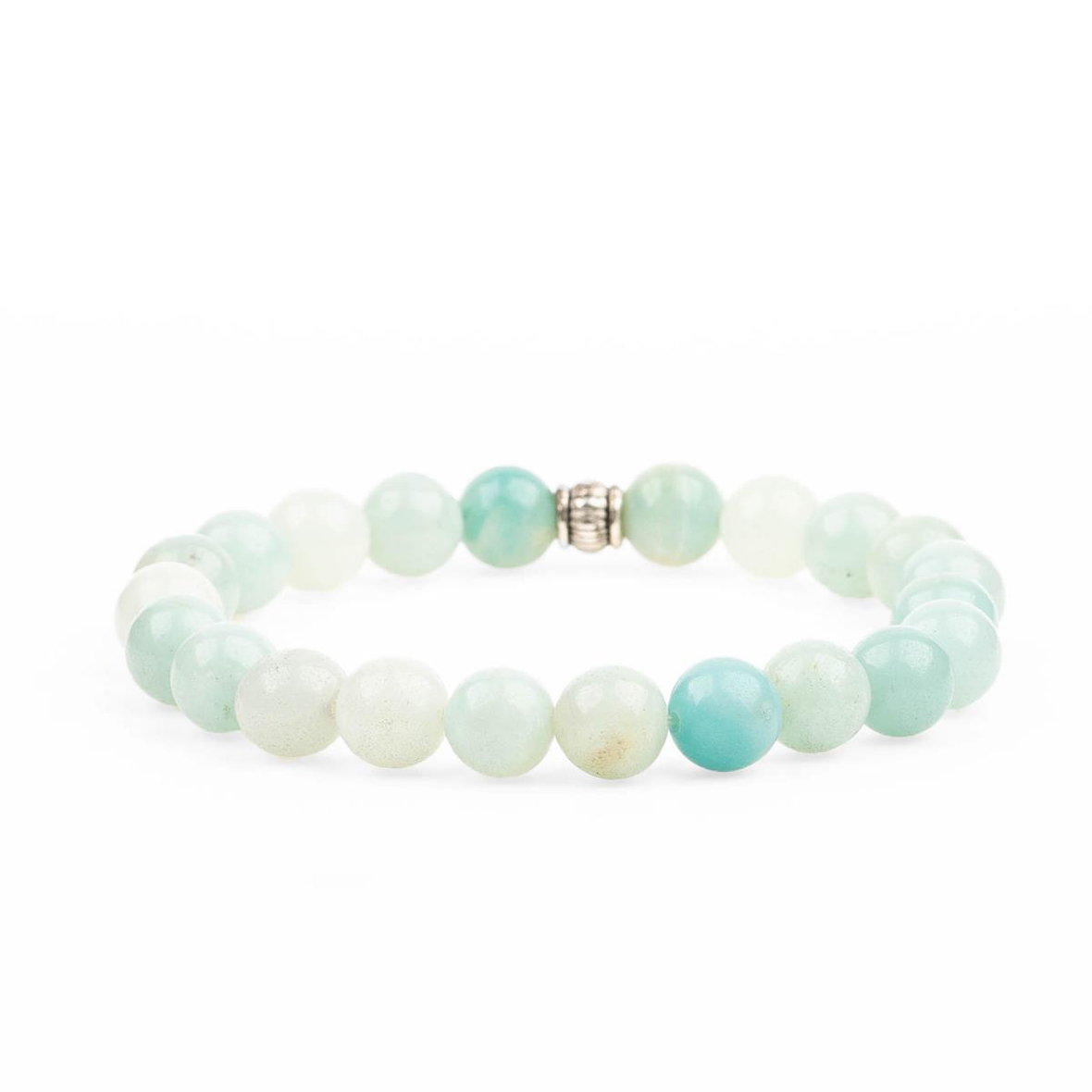 Amazonit Doğal Taş Bileklik (8mm Küre Kesim)