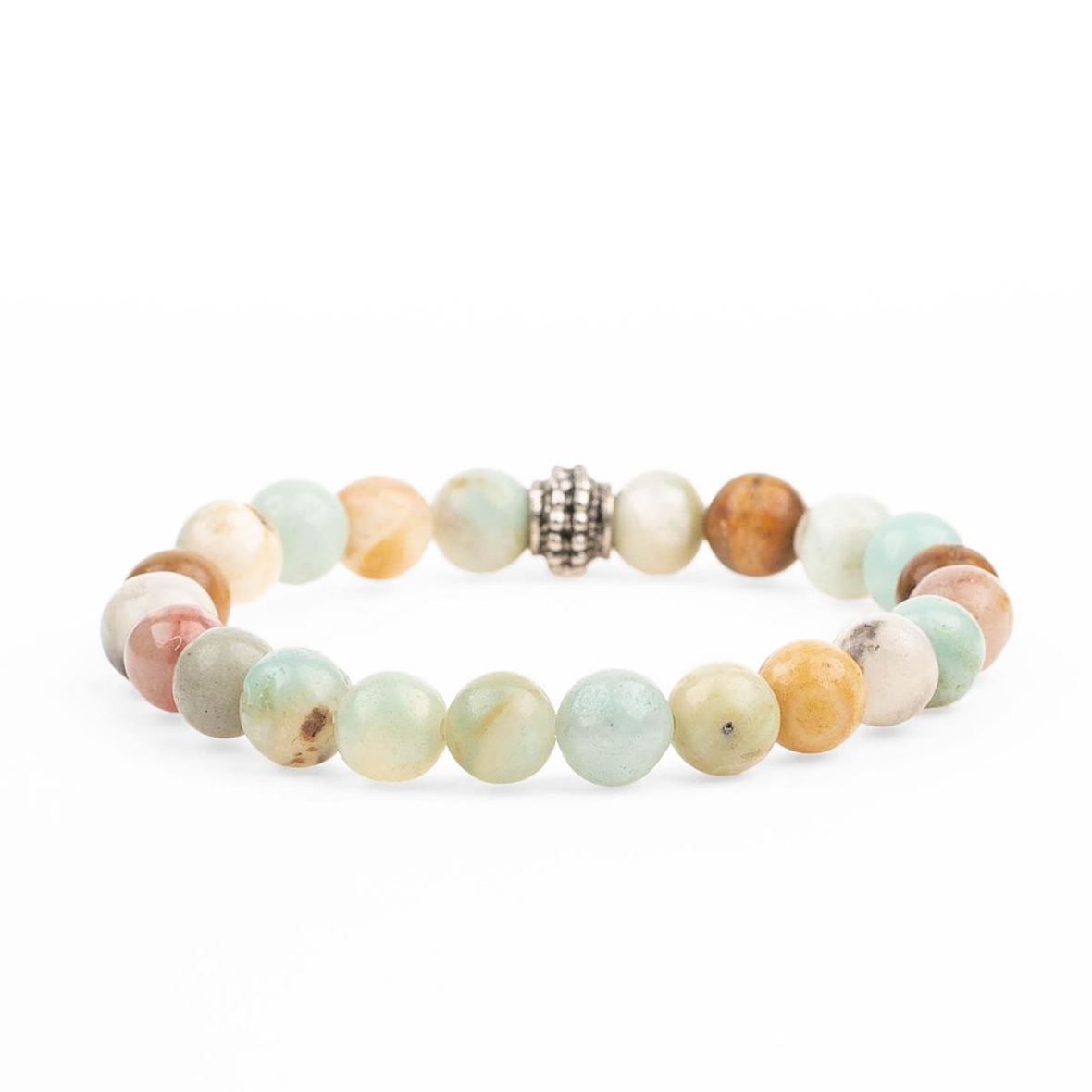 Amazonit Doğal Taş Bileklik (8mm Küre Kesim)