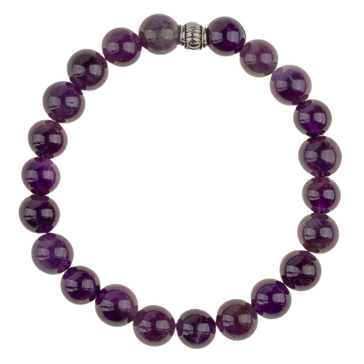 Ametist Doğal Taş Bileklik (8mm Küre Kesim)