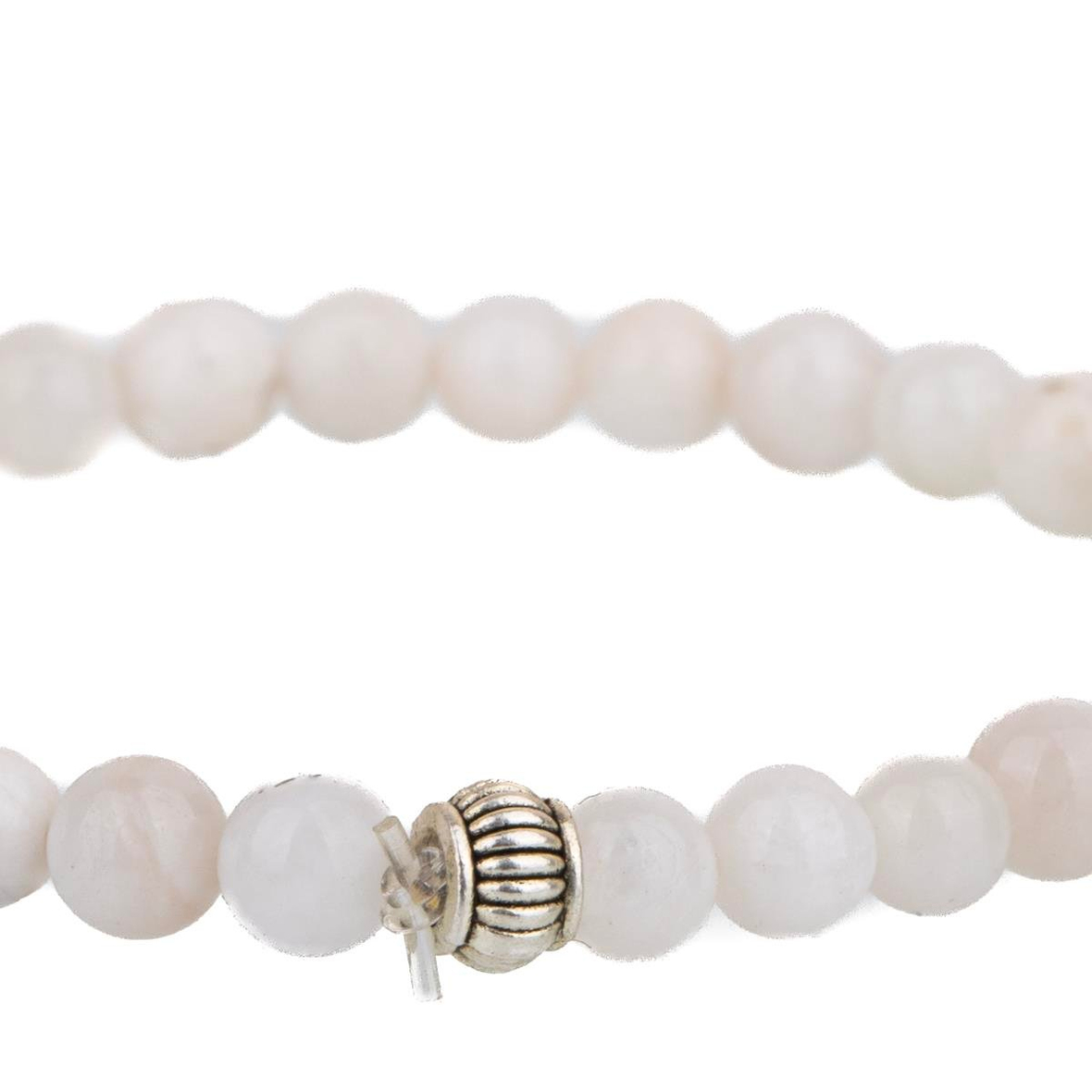 Ay Taşı Doğal Taş Bileklik (6mm Küre Kesim)