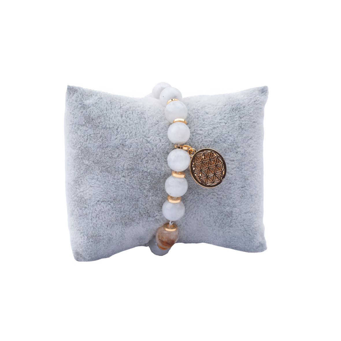 Ay Taşı Enerjisi ve Sitrin Ahengi Doğal Taş Bileklik