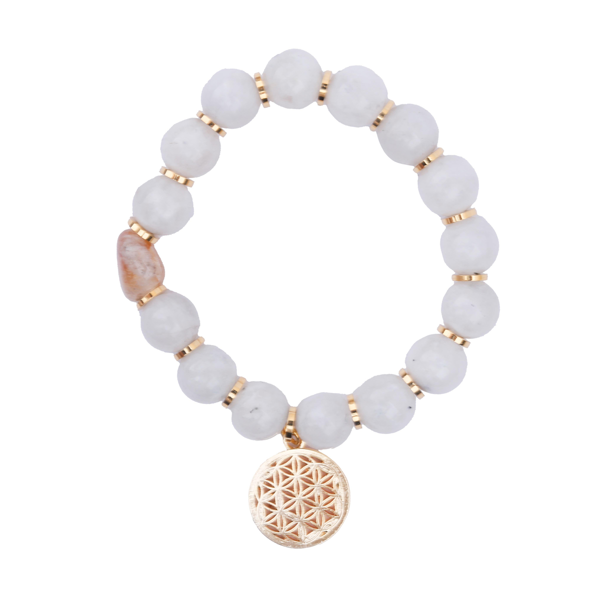 Ay Taşı Enerjisi ve Sitrin Ahengi Doğal Taş Bileklik