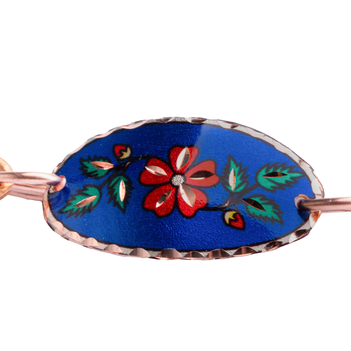 Bakır Künye Mavi Bileklik