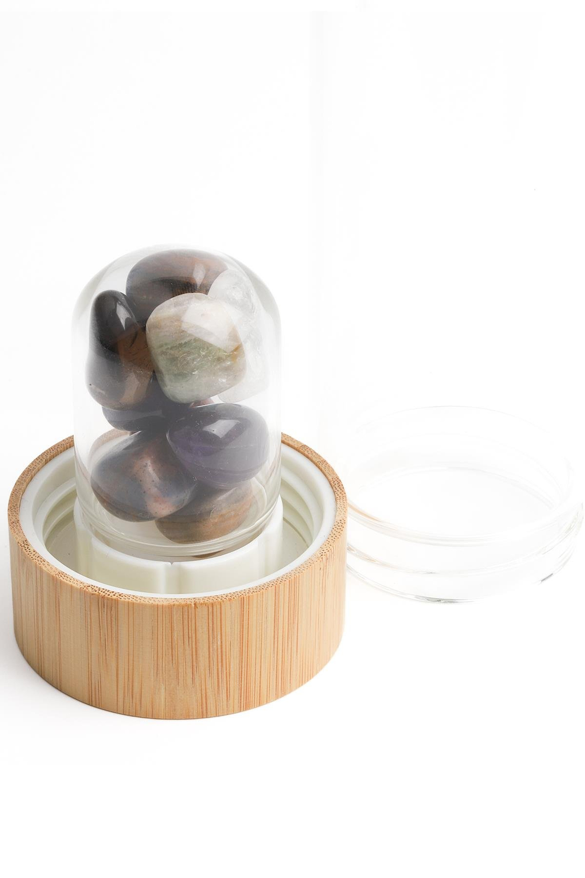 Bambu Kapaklı Doğal Taş Su Matarası (İsteğe Ve Mizaca Göre)