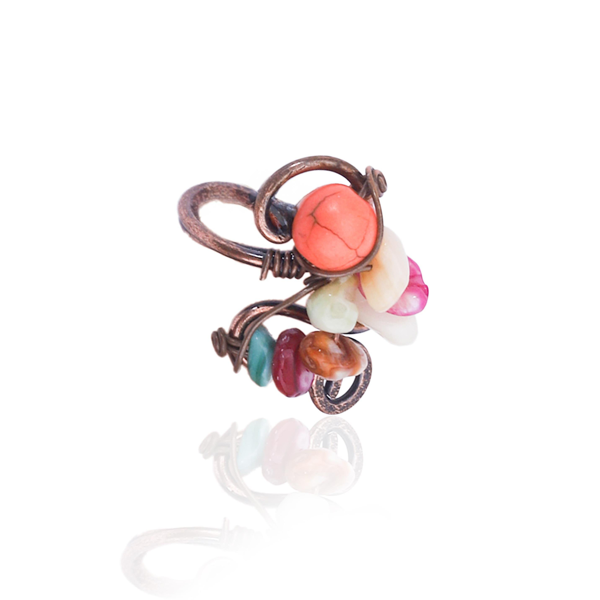 Çakra Kırık Doğal Taş Yüzük (Ayarlanabilir)