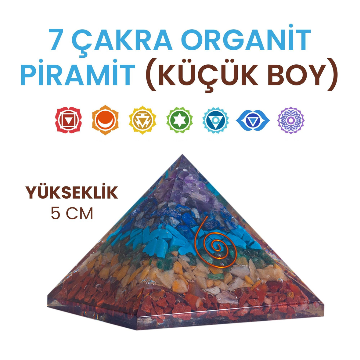 Çakra Orgonit Piramit ( Küçük Boy )