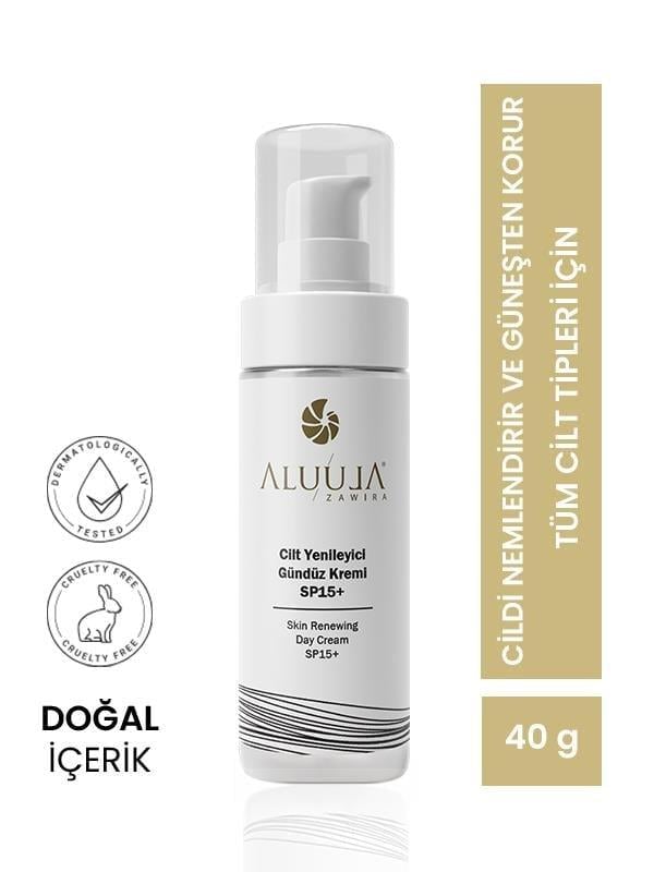 Cilt Yenileyici Gündüz Krem + SPF15 (Güneşi Koruyucu Krem) | Kojik Asit Sabunu Hediye