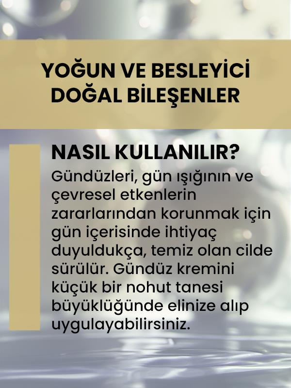 Cilt Yenileyici Gündüz Krem + Spf15  (Güneşi Koruyucu Krem)