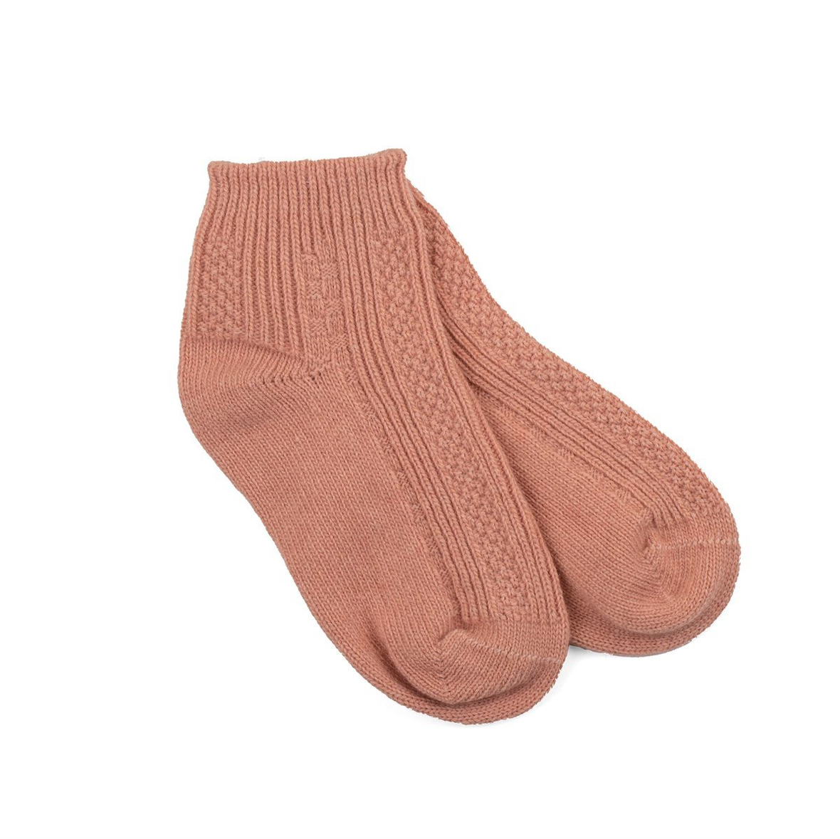 Dikişsiz Kısa Yün Çorap Pembe