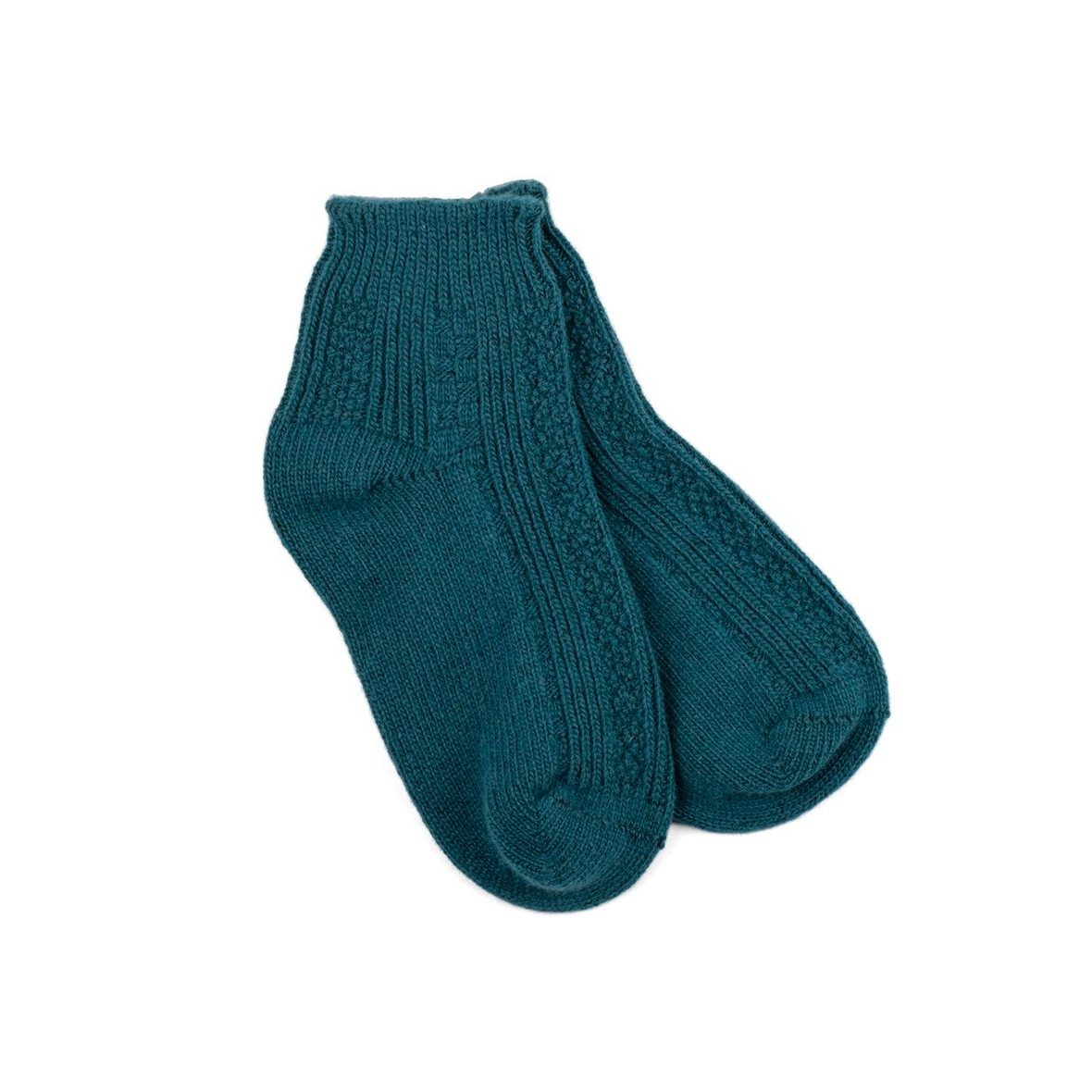 Dikişsiz Kısa Yün Çorap Yeşil