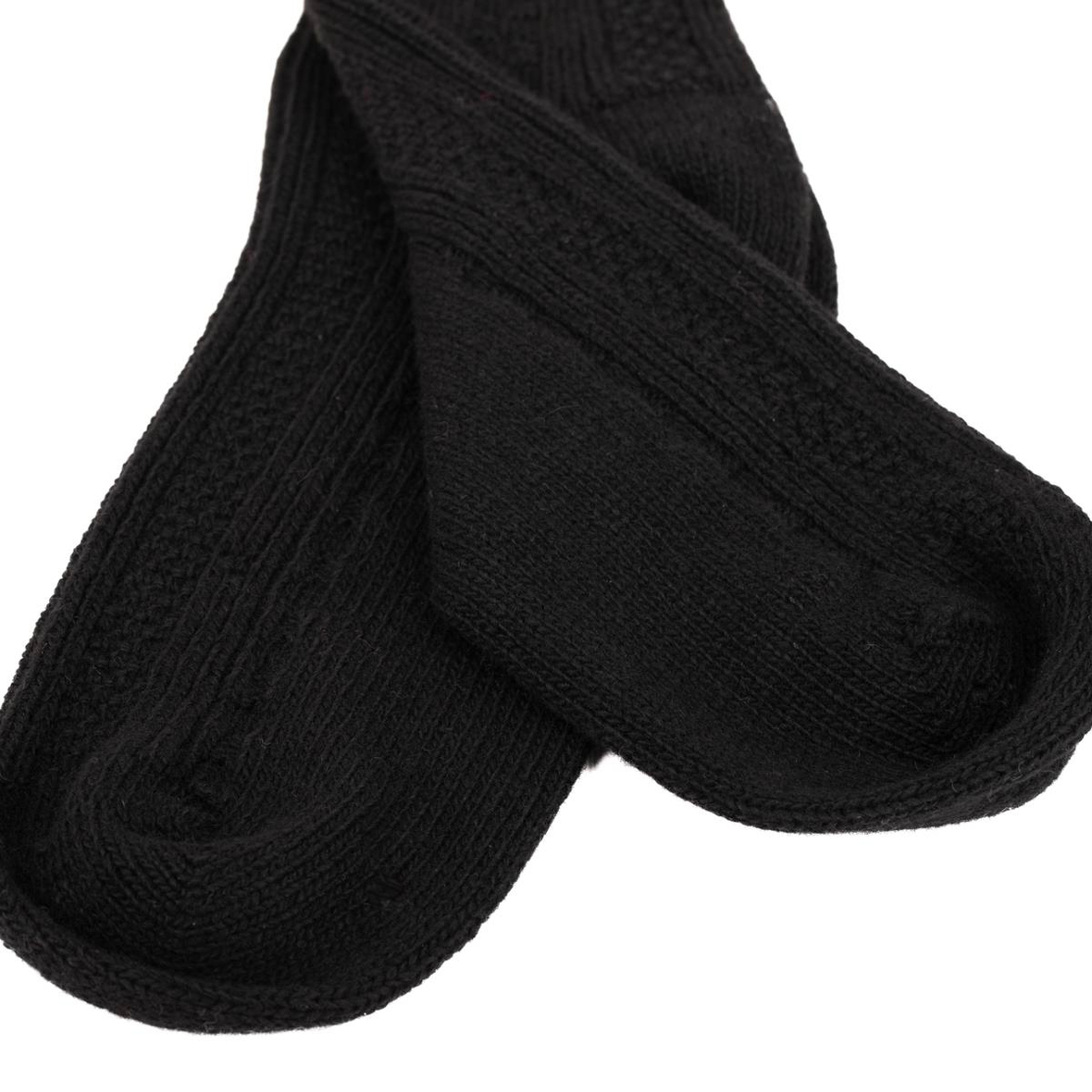 Dikişsiz Kısa Yün Soket Çorap Siyah