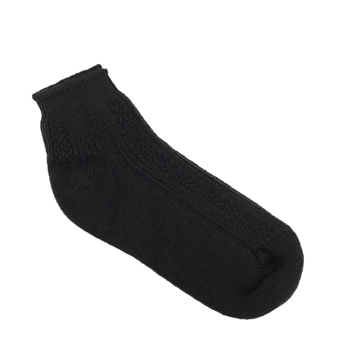 Dikişsiz Kısa Yün Soket Çorap Siyah