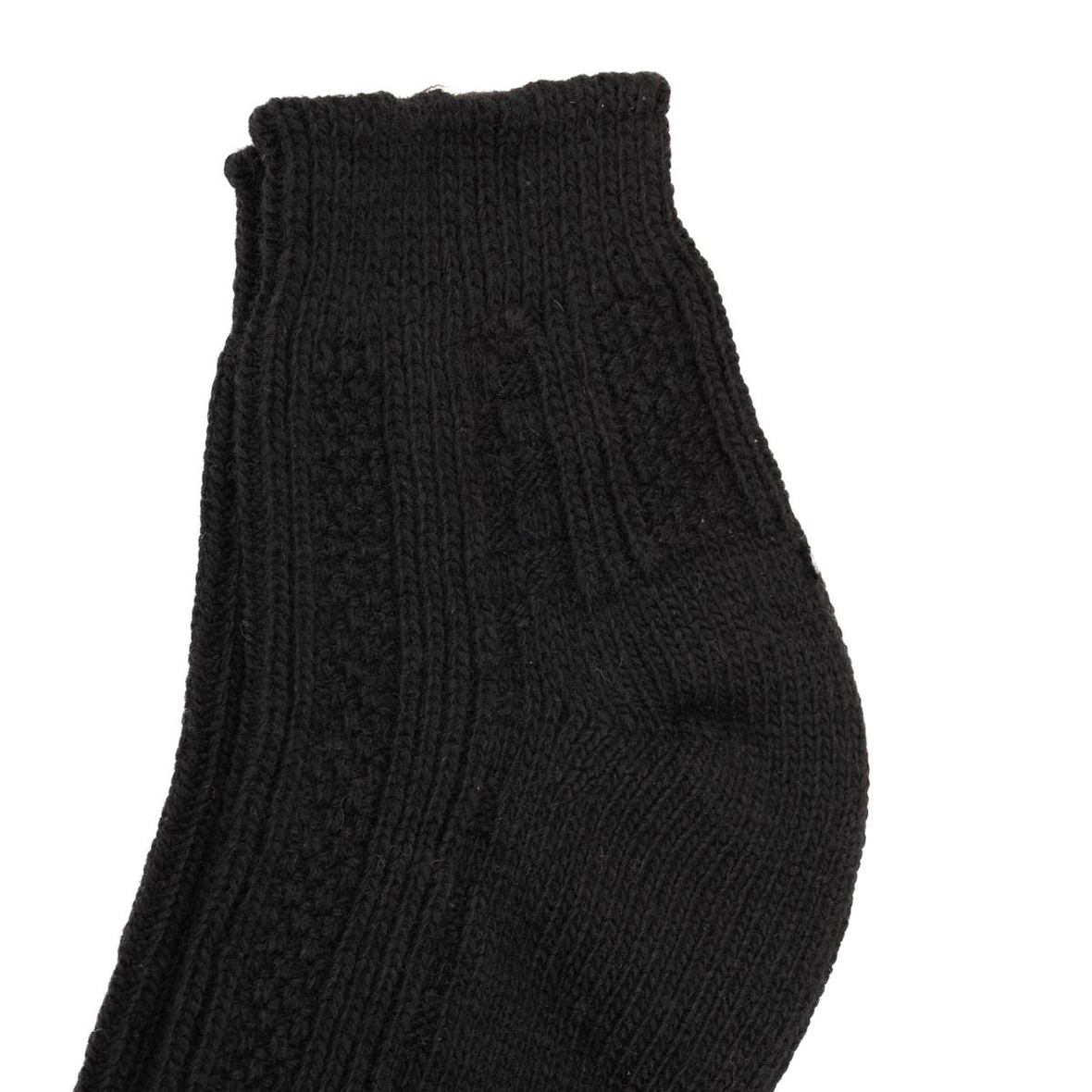 Dikişsiz Kısa Yün Soket Çorap Siyah