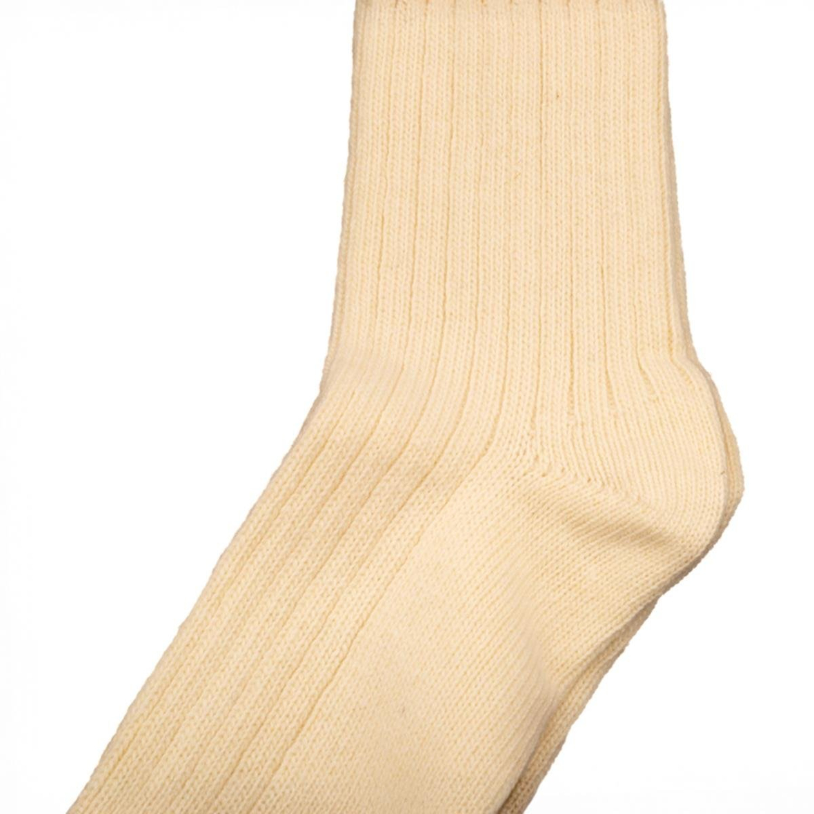 Dikişsiz Uzun Yün Çorap Beyaz