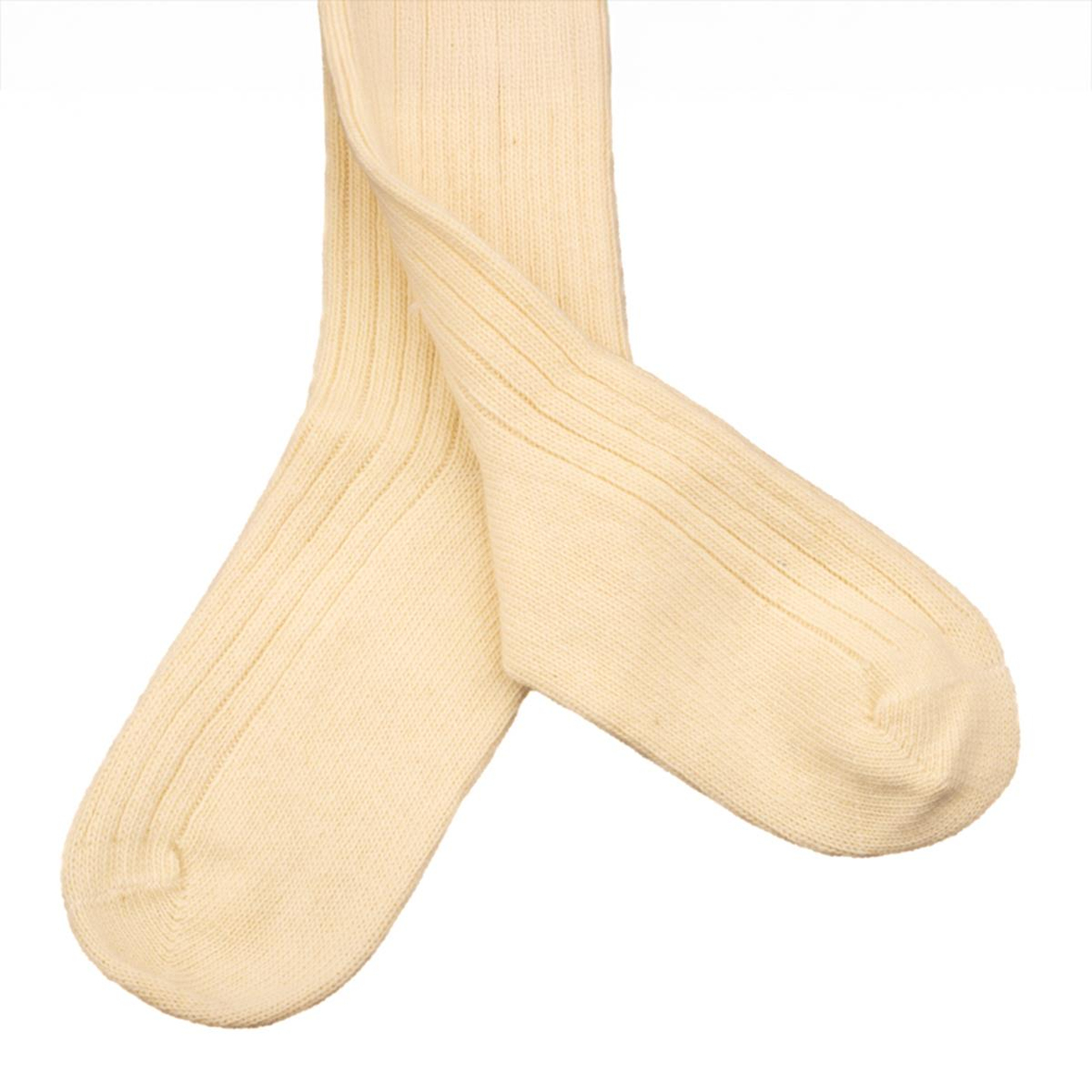 Dikişsiz Uzun Yün Çorap Beyaz