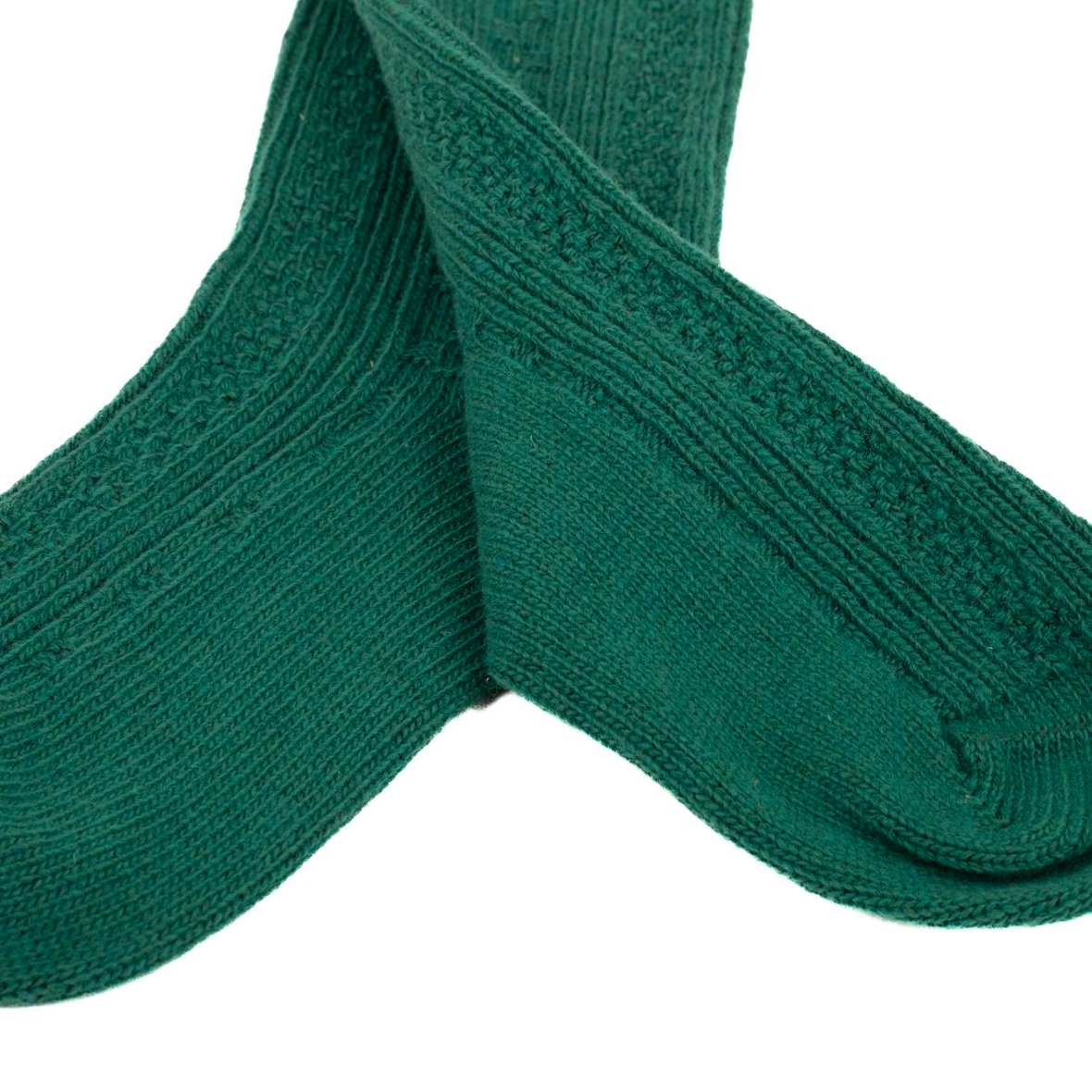 Dikişsiz Uzun Yün Çorap Yeşil