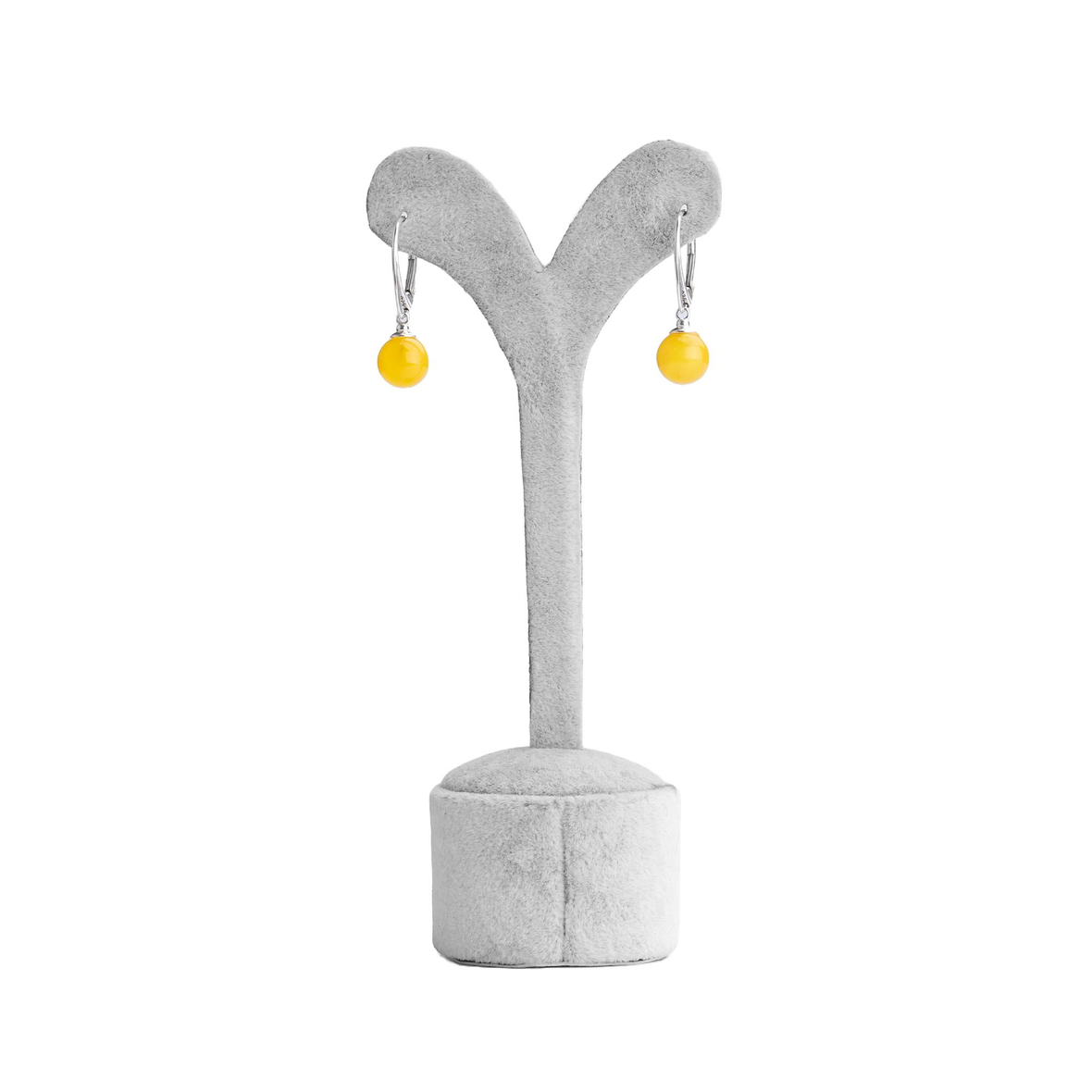 Gümüş Kehribar Küpe