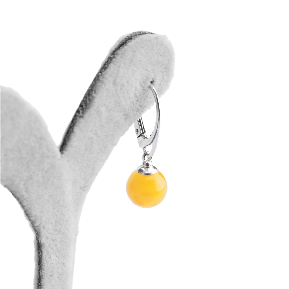 Gümüş Kehribar Küpe