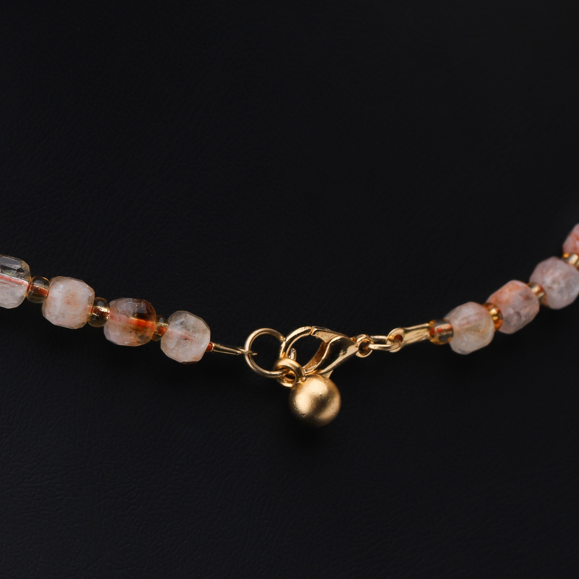 Güneş Kuşu ve Sitrin Işıltısı Doğal Taş Kolye