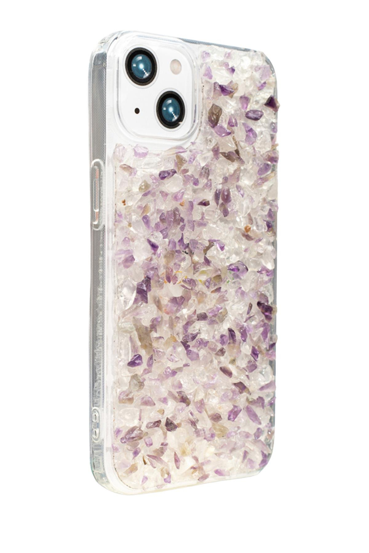 iPhone 13 Ametist-Kristal Kuvars Telefon Kılıfı