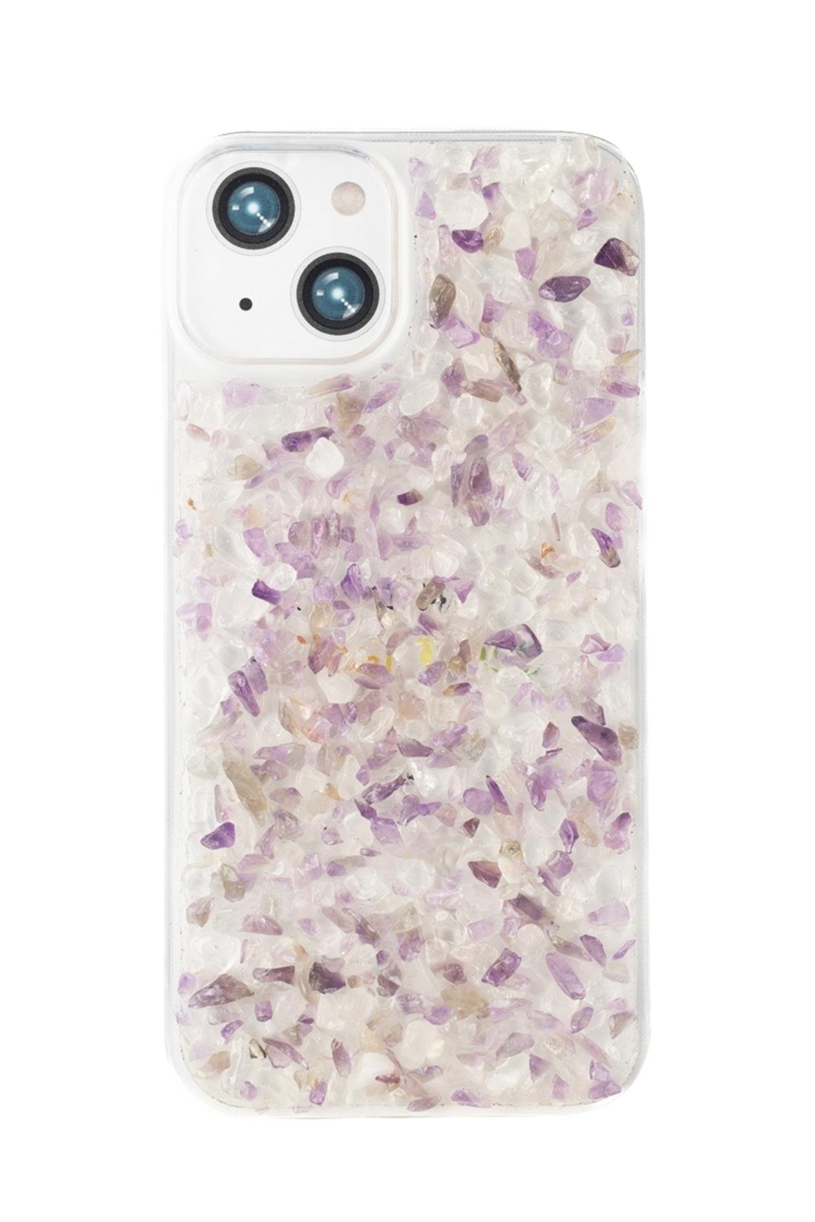 iPhone 13 Ametist-Kristal Kuvars Telefon Kılıfı